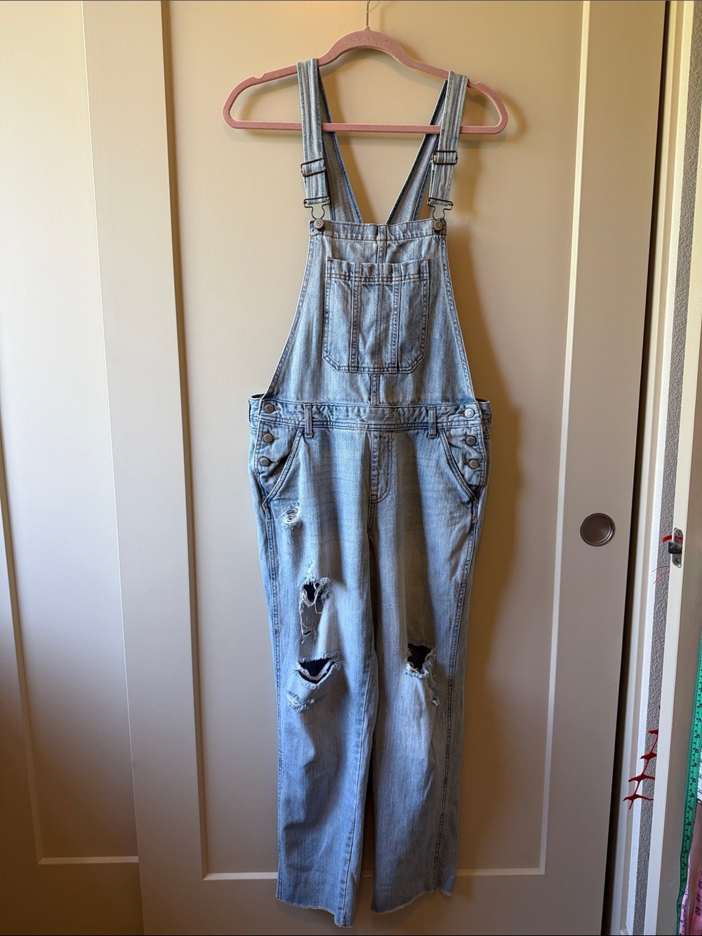 Aéropostale Light Wash Denim overall Classic Casual junior size L